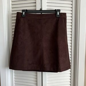 Loft Suede Brown Skirt